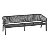Gartenlounge-Set ORIENGO Anthrazit / Graphit 5 Plätze - Epoxy-behandeltes Aluminium, FSC®-zertifiziertes Akazienholz, Polyester Anthrazit / Graphit