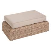Gartenhocker MOORÉA Savana Epoxidharz behandeltes Aluminium, Synthetisches Geflecht, Polyester Savana