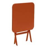 Quadratischer Gartenbeistelltisch GREENSBORO Bernstein 40 x 40 cm - Stahl, Verstärkter Rostschutz Bernstein
