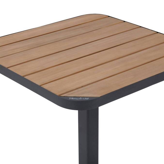 Bistrotisch TYLA Akazie / Graphit 2 Plätze - Epoxy-behandelter Stahl, FSC®-zertifiziertes Akazienholz Akazie / Graphit