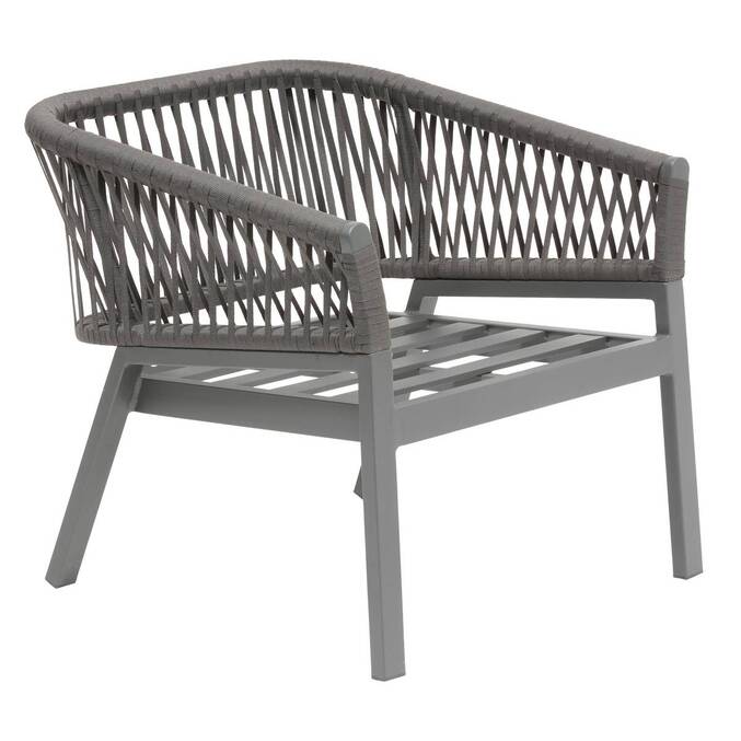Gartensessel ORIENGO Anthrazit / Graphit Epoxidharz behandeltes Aluminium, Acryl, Polyester3509