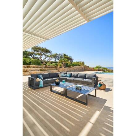 Garten-Loungesessel ALLURE Graphit Epoxidharz behandeltes Aluminium, Polyester