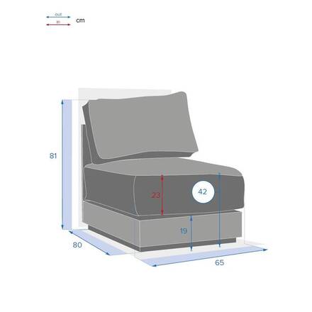 Garten-Loungesessel ALLURE Graphit Epoxidharz behandeltes Aluminium, Polyester