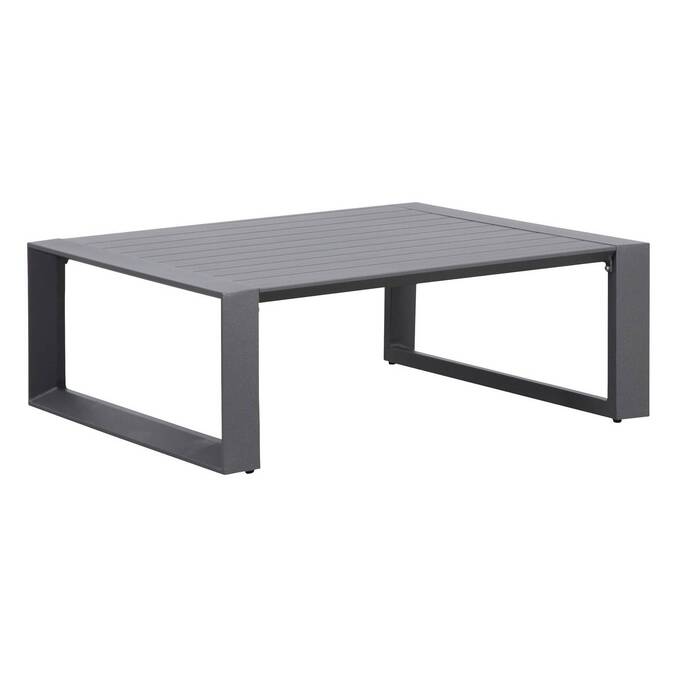 Quadratischer Gartencouchtisch ALLURE Graphit 97 x 97 x 37 cm - Aluminium epoxidbeschichtet Graphit