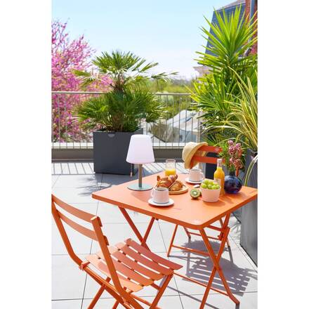 Quadratischer klappbarer Gartentisch GREENSBORO Sandplatz 2 Plätze - Roland-Garros x Hespéride