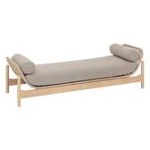 Gartenbank DEONA Taupe / Akazie 1 Platz - Polyester, FSC®-zertifiziertes Akazienholz Taupe / Akazie