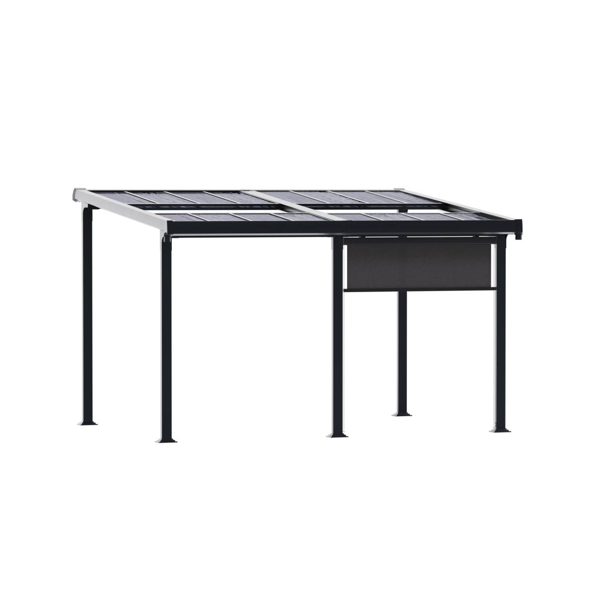 Pergola-Rollo ENOLIE Schiefer Für ENOLIE Seite 2 m - 1,8 m - Aluminium, Texaline Schiefer