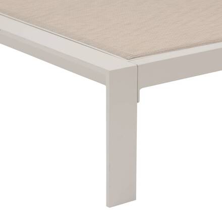 Doppel-Poolliege ÉVASION Ton / Beige 2 Plätze - Epoxy-behandeltes Aluminium, Texaline