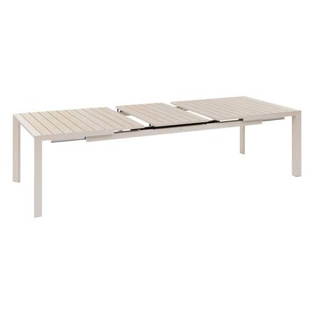 Gartentisch ÉVASION Leinen / Ton 10 Plätze - Epoxy-beschichtetes Aluminium