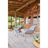Gartenlounge-Set Duo PAOPAO Grau / Graphit 2 Plätze - Epoxy-beschichteter Stahl, Verstärkter Rostschutz Grau / Graphit