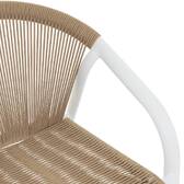 Stapelbarer Gartenstuhl mit Armlehnen RIU Honig / Weiß Epoxidharzbeschichtetes Aluminium Honig / Weiß