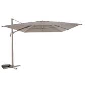 Quadratischer neigbarer Ampelschirm MELHIA Leinen / Ton 3 x 3 m - Aluminium epoxidbeschichtet, Stahl, Olefin Leinen / Ton