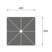 Rechteckiger Sonnenschirmtuch MELHIA Graphit Für MELHIA 4 x 3 m - Olefin Graphit