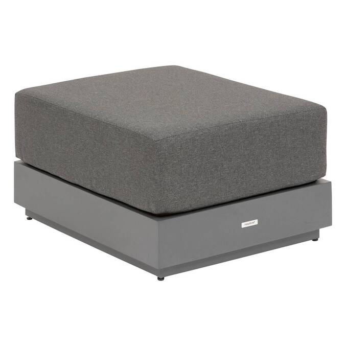 Gartenhocker ALLURE Graphit / Dunkelgrau Epoxidharz behandeltes Aluminium, Olefin Dunkelgrau / Graphit