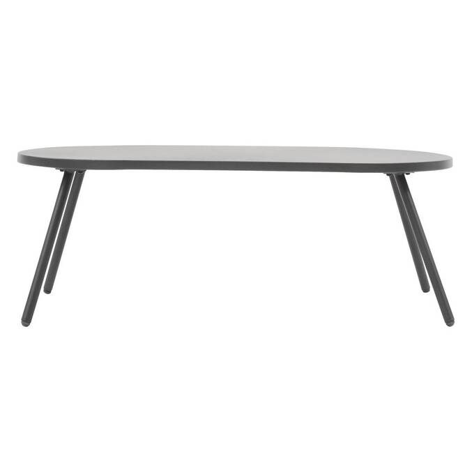 Gartenlounge-Set PAOPAO Grau / Graphit 4 Plätze - Epoxidharz behandelter Stahl, Polyester Grau / Graphit