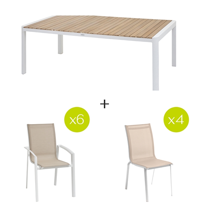 Hespéride Gartentisch Aus Akazie Für 6 Personen – Rechteckig, FSC®-zertifiziert