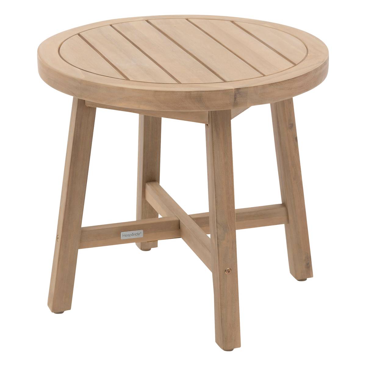 Runder Gartenbeistelltisch PAPOUASIE Akazie 55 x 51 cm - FSC®-zertifiziertes Akazienholz Akazie