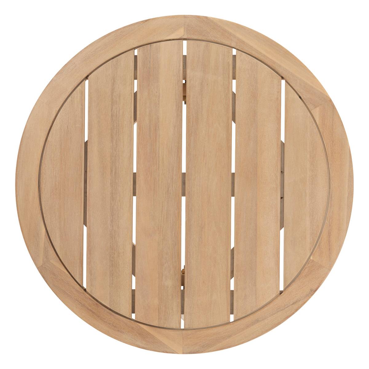 Runder Gartenbeistelltisch PAPOUASIE Akazie 55 x 51 cm - FSC®-zertifiziertes Akazienholz Akazie