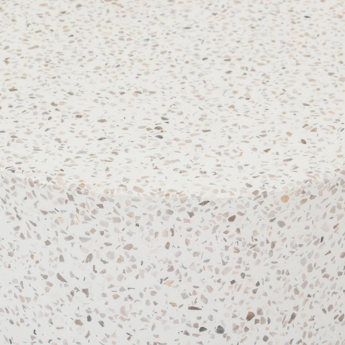 Runder Gartenbeistelltisch TIMANDRA Grau 35 x 47 cm - Terrazzo Grau