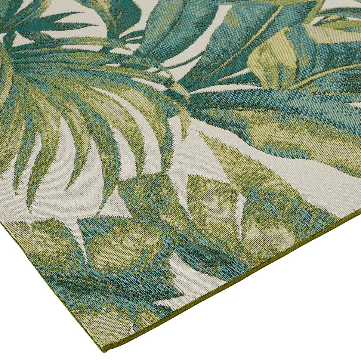 Outdoor-Teppich LUKA Natürlicher Effekt 200 x 150 cm - Polypropylen Blattmuster