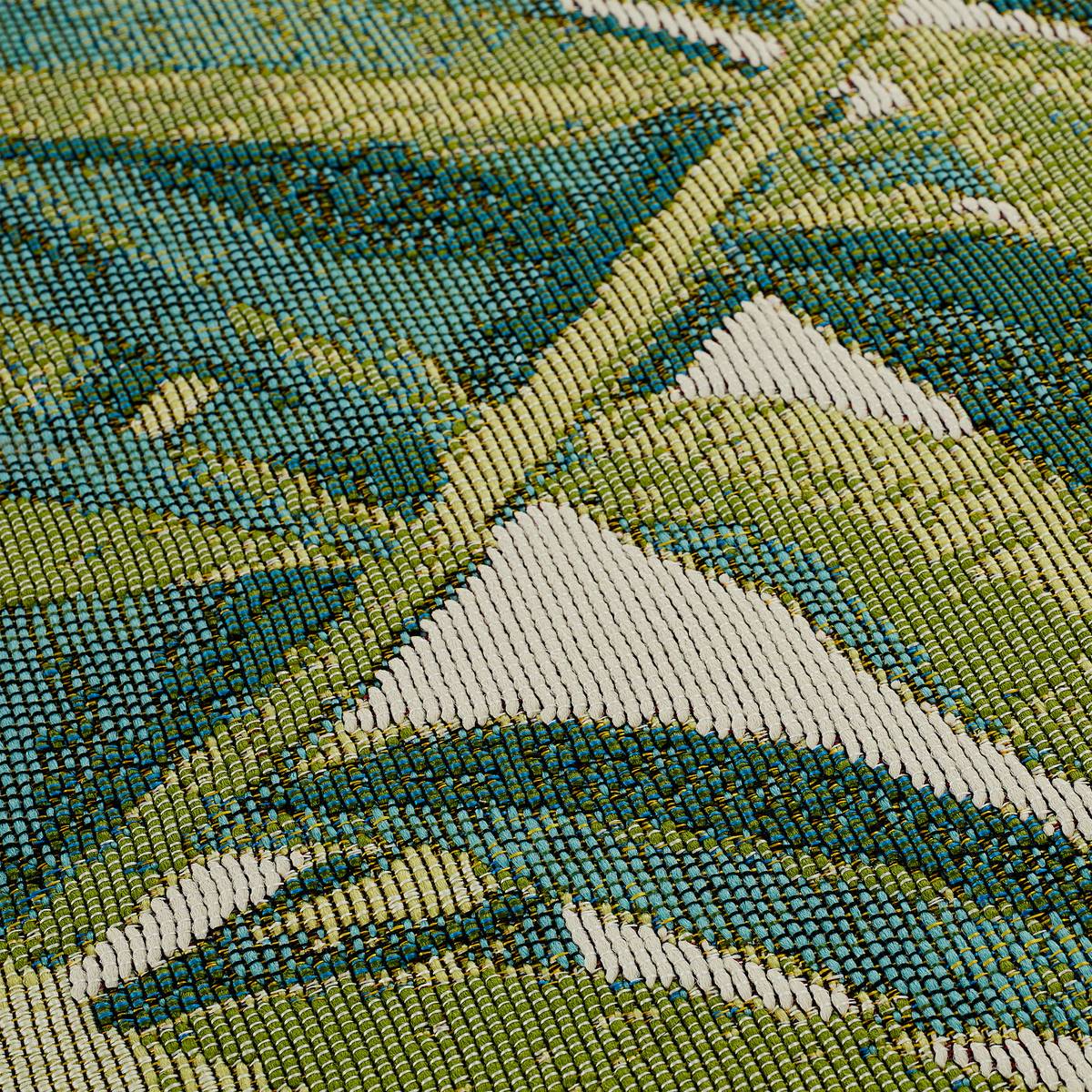 Outdoor-Teppich LUKA Natürlicher Effekt 200 x 150 cm - Polypropylen Blattmuster