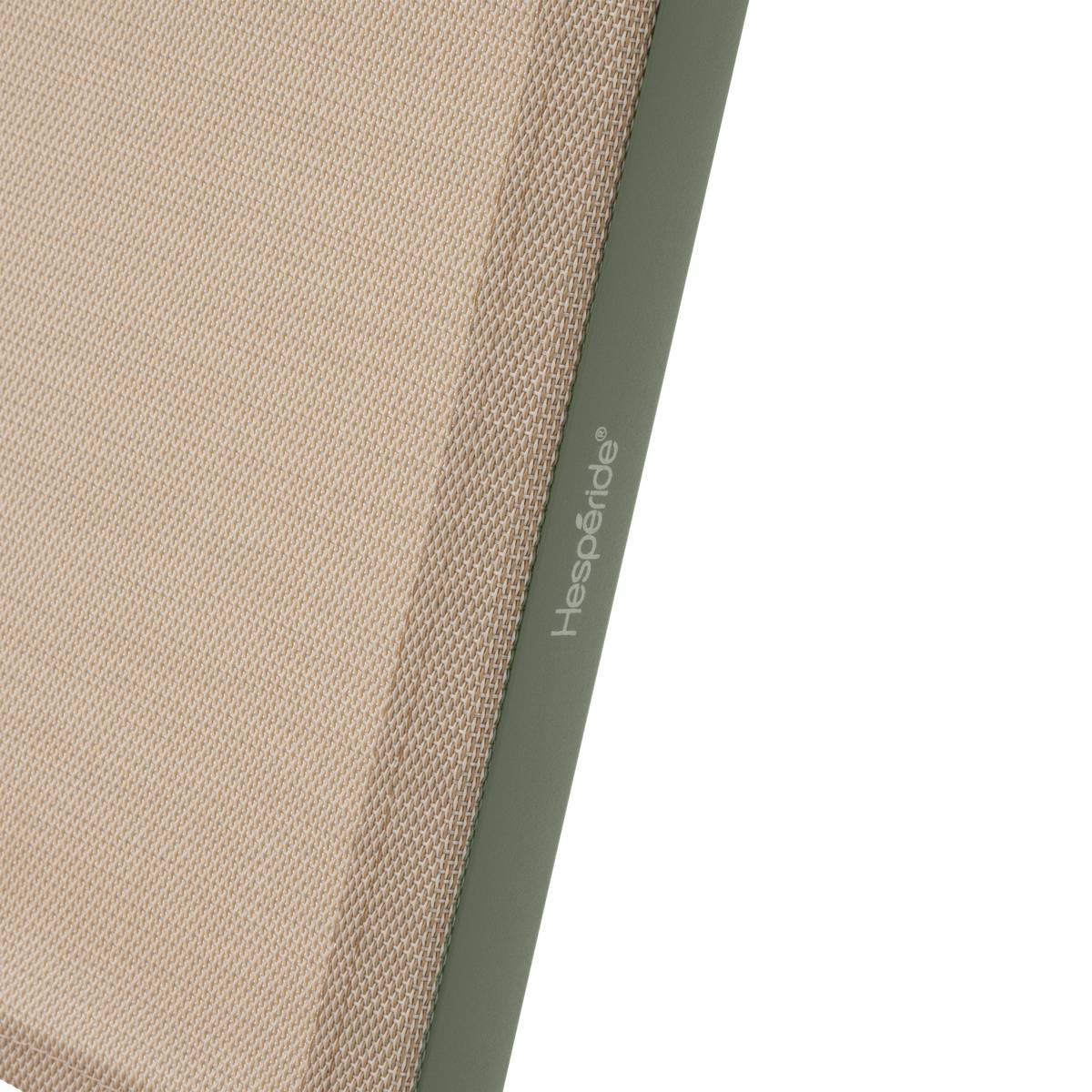 4er-Set klappbare Gartenstühle ESSENTIA Leinen / Lorbeergrün Epoxidharz behandeltes Aluminium, Texaline Leinen / Lorbeer
