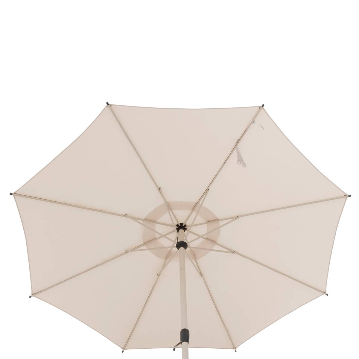 Runder neigbarer Ampelschirm LOOMPA Ton / Weizen 3 m - Aluminium, Polyester Lehmfarben / Weizen