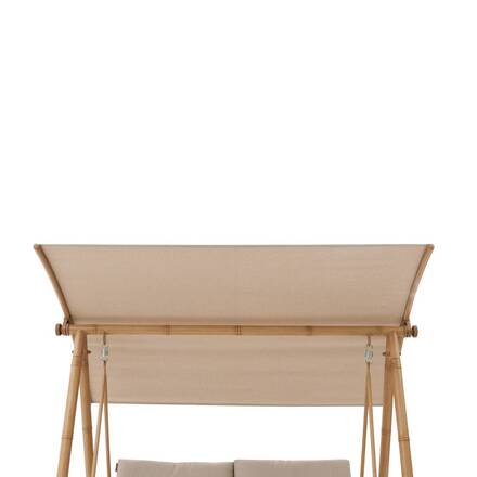 Gartenschaukel BAROE Beige 2 Plätze - Epoxidbeschichteter Stahl, Texaline