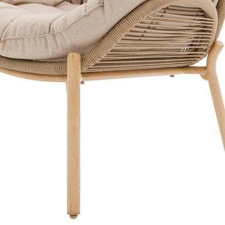 Gartensessel MELOANE Beige Epoxidharzbeschichteter Stahl, Polyester