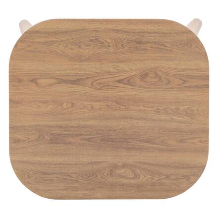 Rechteckiger Gartencouchtisch MANISSA in Holzoptik 60 x 55 x 28 cm - Aluminium epoxidbeschichtet