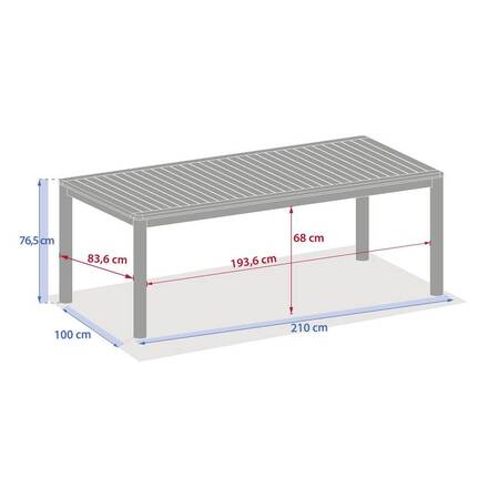 Gartentisch DEONA Akazie 8 Plätze - FSC®-zertifiziertes Akazienholz