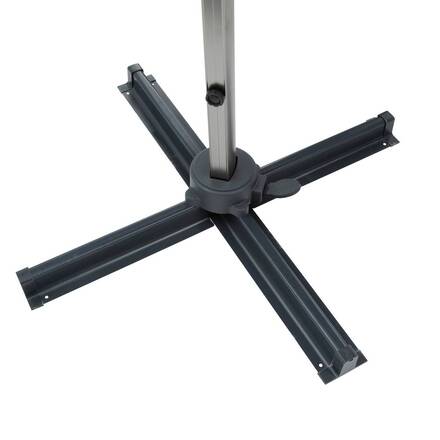 Rechteckiger Ampelschirm ÉQUADOR Schiefer 4 x 3 m - Aluminium, Polyester