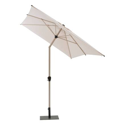 Rechteckiger neigbarer Sonnenschirm LOOMPA Ton / Weizen 3 x 2 m - Aluminium, Polyester