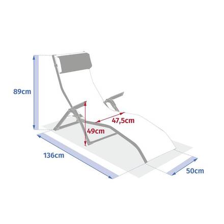 Sonnenliege DECIMA Grün / Lorbeergrün 2 Positionen - Epoxy-behandeltes Aluminium, Texaline