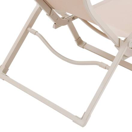 Sonnenliege DECIMA Leinen / Ton 2 Positionen - Epoxy-behandeltes Aluminium, Texaline