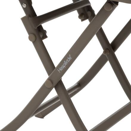 Quadratischer Gartenbeistelltisch GREENSBORO Kaffee 40 x 40 cm - Stahl, Verstärkter Rostschutz