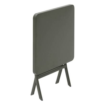 Quadratischer Gartenbeistelltisch GREENSBORO Kaffee 40 x 40 cm - Stahl, Verstärkter Rostschutz