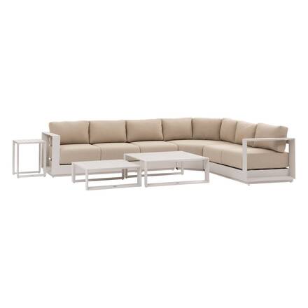 Garten-Loungesessel ALLURE Hafer Epoxidharz behandeltes Aluminium, Polyester