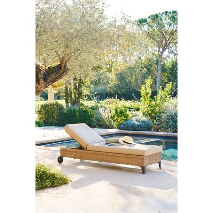 Poolliege BOALI Savana Epoxidharz behandeltes Aluminium, Synthetisches Geflecht, Polyester