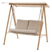 Gartenschaukel BAROE Beige 2 Plätze - Epoxidbeschichteter Stahl, Texaline Beige