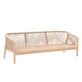 Gartenlounge-Set PAPOUASIE Akazie 5 Plätze - FSC®-zertifiziertes Akazienholz, Polyester Taupe / Akazie