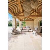 Runder Gartenbeistelltisch TIMANDRA Grau 35 x 47 cm - Terrazzo Grau