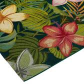 Outdoor-Teppich LUKA Natürlicher Effekt 200 x 150 cm - Polypropylen Blattmuster