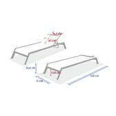 Sonnenliege ALLURE Grün / Lorbeergrün 2 Räder - Epoxy-beschichtetes Aluminium, gepolstertes Texaline Grün / Lorbeergrün