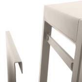 Quadratischer Gartenbeistelltisch ALLURE Ton 55 x 45 x 55 cm - Aluminium epoxidbeschichtet Lehm