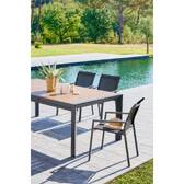 Gartentisch ÉVASION Holzoptik Honig / Graphit 10 Plätze - Epoxy-beschichtetes Aluminium Holzoptik Honey / Graphit