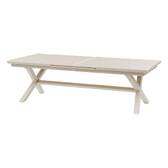 Ausziehbarer Gartentisch AXIOME Holzoptik Leinen / Ton 12 Plätze - Epoxy-beschichtetes Aluminium Holzoptik Leinen / Lehmfarben