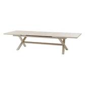 Ausziehbarer Gartentisch AXIOME Holzoptik Leinen / Ton 12 Plätze - Epoxy-beschichtetes Aluminium Holzoptik Leinen / Lehmfarben