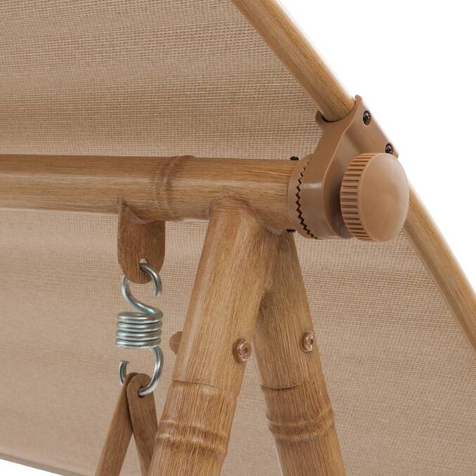 Gartenschaukel BAROE Beige 2 Plätze - Epoxidbeschichteter Stahl, Texaline Beige