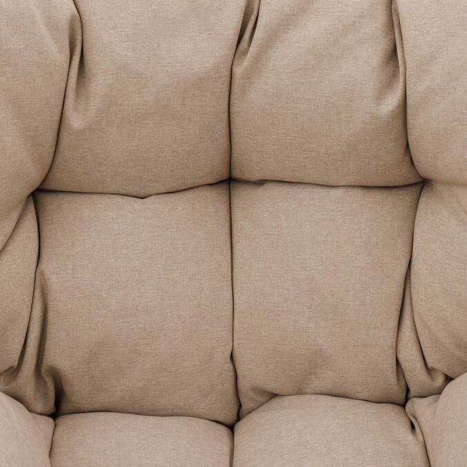 Gartensessel MELOANE Beige Epoxidharzbeschichteter Stahl, Polyester Beige